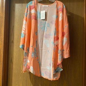NWT Lacozy Women’s a Orange Floral Cover Up